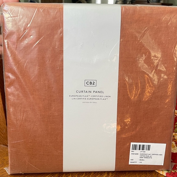 CB2 Rust Linen Curtains - Picture 6 of 7